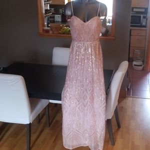 Angelina Faccenda Blush Gold Sequin Formal 10